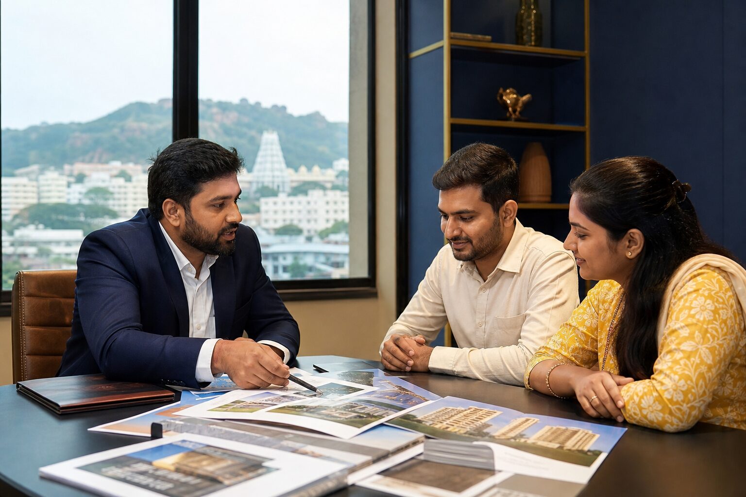 Tirupathi Real Estate consultants meeting clients